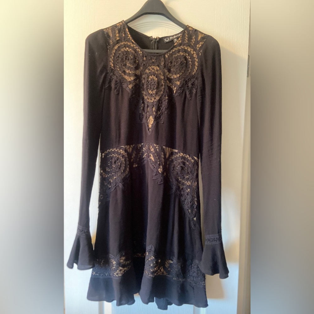 For Love & Lemons black boho lace dress